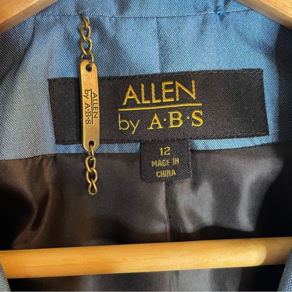 Allen by A.B.S. Blue Suit Jacket and Black Skirt Size 12 old money career - Picture 5 of 13
